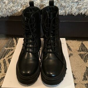 Women's Bridget Combat Boots - A New Day™ Black 7.5
